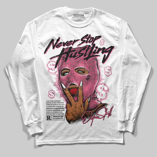 Diesel Pink S - Serendipity Pro-X1 Trainers DopeSkill Long Sleeve T-Shirt Never Stop Hustling Graphic Streetwear - WHite