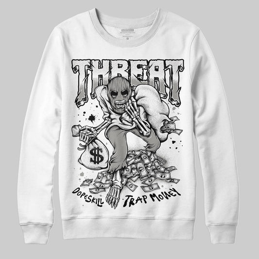 Jordan 3 Retro Pure Money DopeSkill Sweatshirt Threat Graphic Streetwear - White 