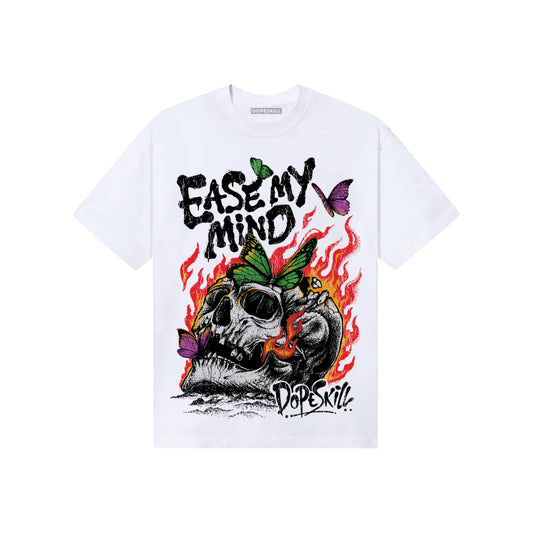 Black and White Sneakers DopeSkill T-Shirt Ease My Mind Graphic Streetwear - White 