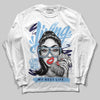 University Blue Sneakers DopeSkill Long Sleeve T-Shirt Living My Best Life Graphic Streetwear - White