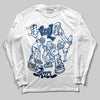 Jordan 4 SB “Summit White/Navy” DopeSkill Long Sleeve T-Shirt Real Y2K Players Graphic Streetwear - White