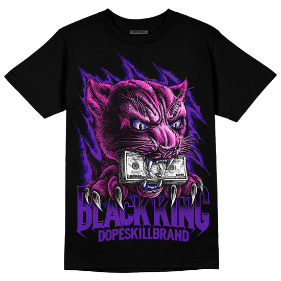 Jordan 13 Court Purple DopeSkill T-Shirt Black King Graphic Streetwear - Black