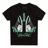 Jordan 1 High OG Green Glow DopeSkill Toddler Kids T-shirt Breathe Graphic Streetwear  - Black