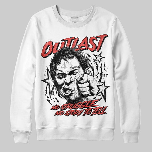 Black and White Sneakers DopeSkill Sweatshirt Outlast Graphic Streetwear - White 