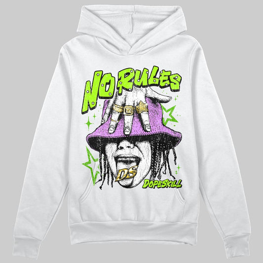 Neon Green Sneakers DopeSkill Hoodie No Rules Graphic Streetwear - White