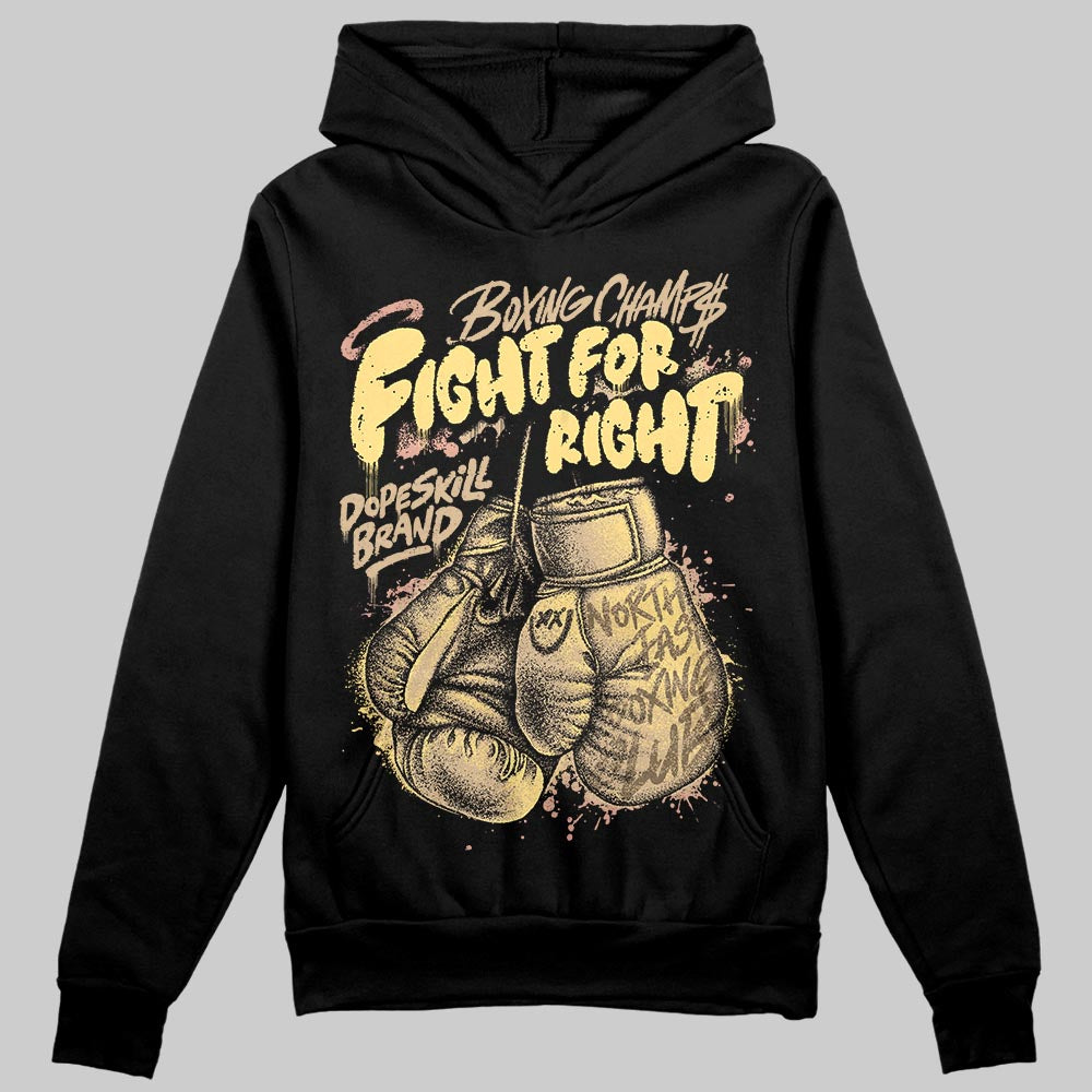 TAN Sneakers DopeSkill Hoodie Sweatshirt Fight For Right Graphic Streetwear - Black