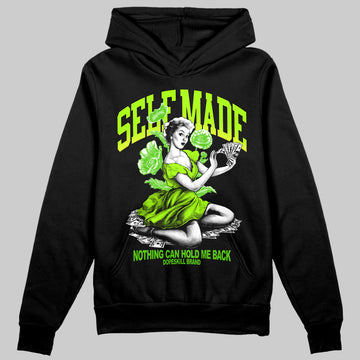 Neon Green Sneakers DopeSkill Hoodie Self Made Graphic Streetwear - Black