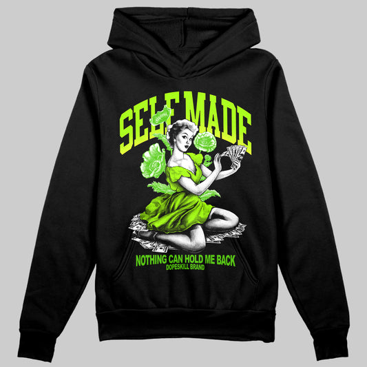 Neon Green Sneakers DopeSkill Hoodie Self Made Graphic Streetwear - Black