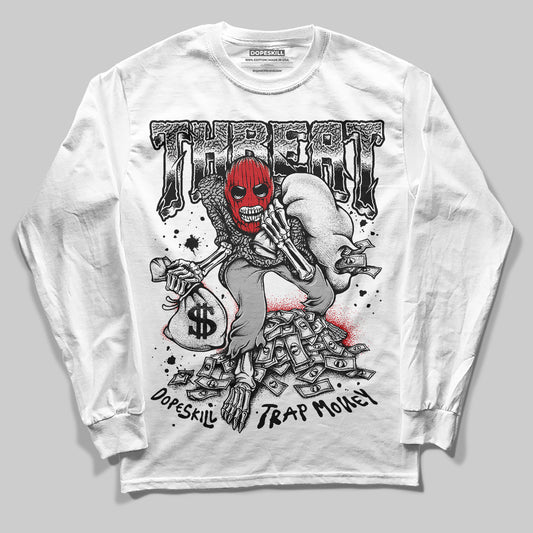 Jordan 3 OG “Black Cement” DopeSkill Long Sleeve T-Shirt Threat Graphic Streetwear - White