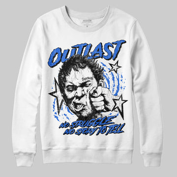 Royal Blue Sneakers DopeSkill Sweatshirt Outlast Graphic Streetwear - White