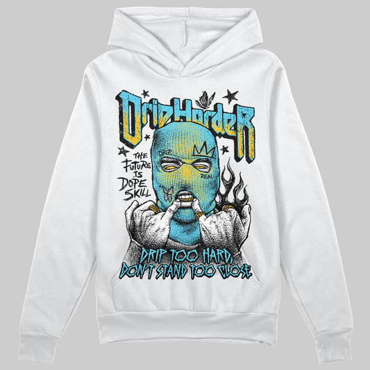 Jordan 11 Retro Gamma Blue (2025) DopeSkill Hoodie Sweatshirt Drip Harder Graphic Streetwear - White