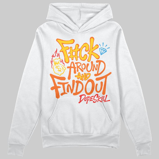 Yellow Sneakers DopeSkill Hoodie Sweatshirt F#ck Around And Find Out Graphic Streetwear - WHite