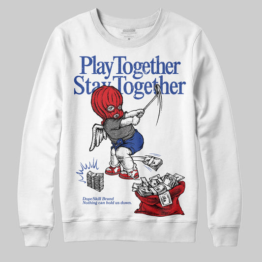 Jordan 3 “Seoul 2.0” DopeSkill Sweatshirt Play together, Stay together Graphic Streetwear - White