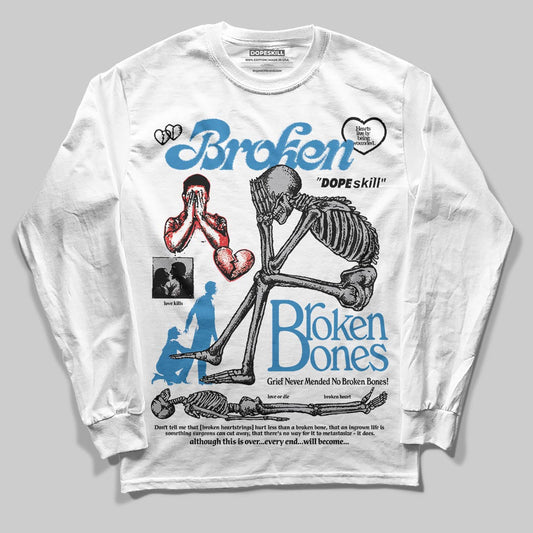 Jordan 3 Retro OG Rare Air DopeSkill Long Sleeve T-Shirt Broken Bones Graphic Streetwear - White