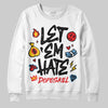 Black and White Sneakers DopeSkill Sweatshirt Let 'em Hate Graphic Streetwear - White