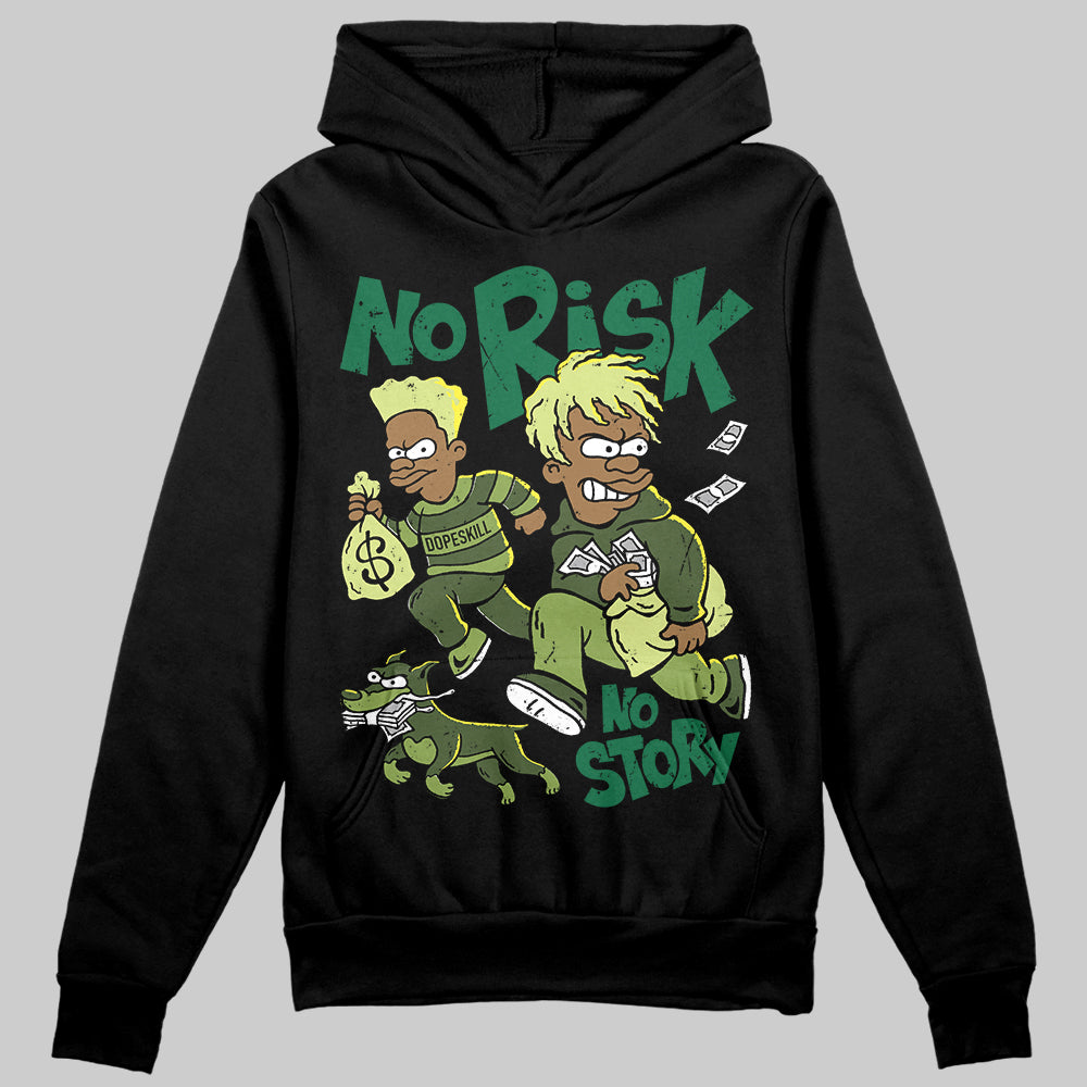 Foamposite Pro 'Pine Green' DopeSkill Hoodie Sweatshirt No Risk No Story Graphic Streetwear - Black