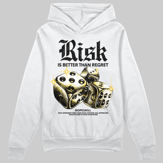 Yellow Sneakers DopeSkill Hoodie Risk Is Better Than Regret Graphic Streetwear - WHite