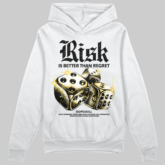 Yellow Sneakers DopeSkill Hoodie Risk Is Better Than Regret Graphic Streetwear - WHite