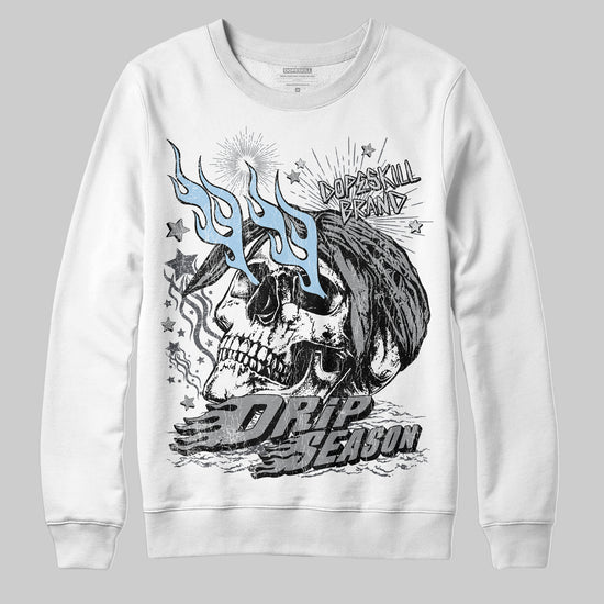 Jordan 5 Retro Wolf Grey (2026) DopeSkill Sweatshirt Drip Season Graphic Streetwear - White