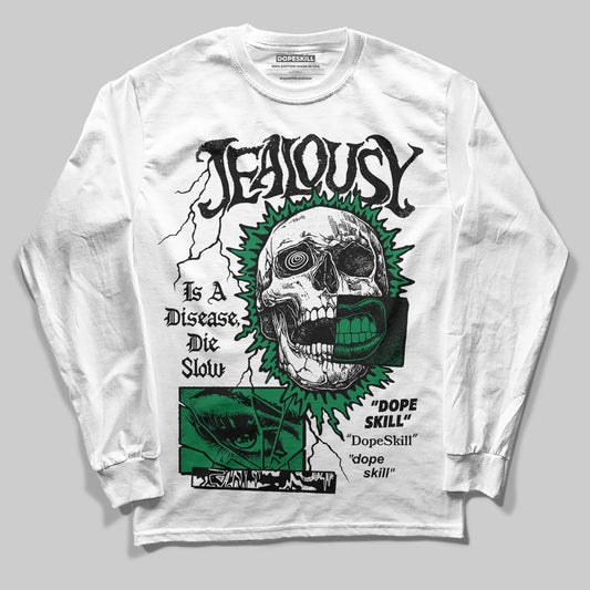 Green Sneakers DopeSkill Long Sleeve T-Shirt Jealousy Graphic Streetwear - White