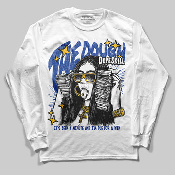 Royal Blue Sneakers DopeSkill Long Sleeve T-Shirt The Dough Graphic Streetwear - White