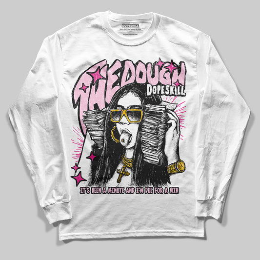 Pink Sneakers DopeSkill Long Sleeve T-Shirt The Dough Graphic Streetwear - White