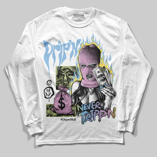 Jordan 5 “Year of the Snake” DopeSkill Long Sleeve T-Shirt Drip'n Never Tripp'n Graphic Streetwear - White