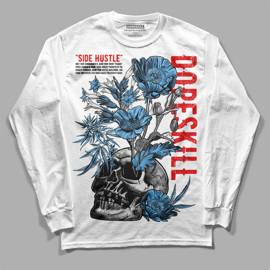 Travis Scott x Jordan 4 Retro 'Cactus Jack' DopeSkill Long Sleeve T-Shirt Side Hustle Graphic Streetwear - White