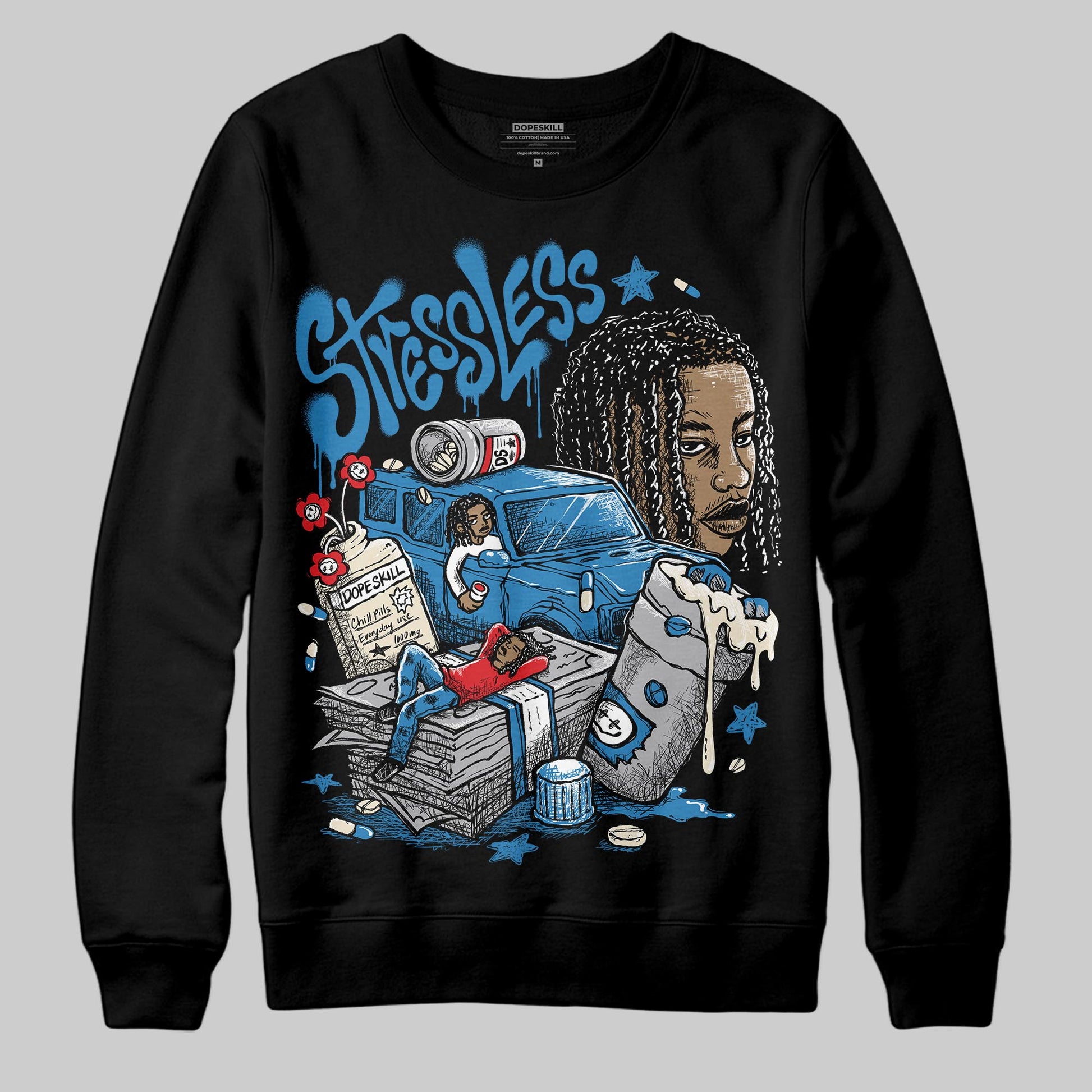 Jordan 3 Retro OG Rare Air DopeSkill Sweatshirt Stressless Graphic Streetwear - Black