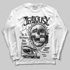 Black and White Sneakers DopeSkill Long Sleeve T-Shirt Jealousy Graphic Streetwear - White 