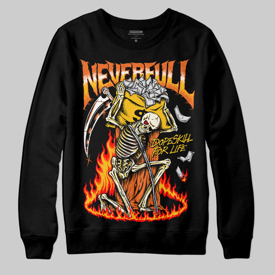 Orange, Black & White Sneakers DopeSkill Sweatshirt NeverFull Graphic Streetwear - Black