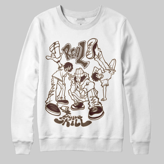 A Ma Maniére x Air Jordan 4 “Dark Mocha” DopeSkill Sweatshirt Real Y2K Players Graphic Streetwear - White