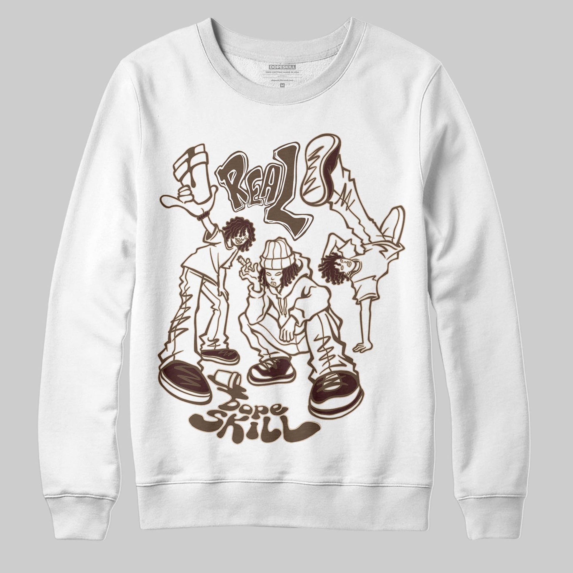 A Ma Maniére x Air Jordan 4 “Dark Mocha” DopeSkill Sweatshirt Real Y2K Players Graphic Streetwear - White