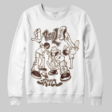 A Ma Maniére x Air Jordan 4 “Dark Mocha” DopeSkill Sweatshirt Real Y2K Players Graphic Streetwear - White