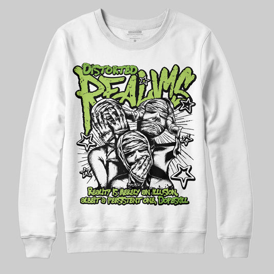 Air Max 95 Big Bubble Neon Yellow DopeSkill Sweatshirt Distorted Realms Graphic Streetwear - White