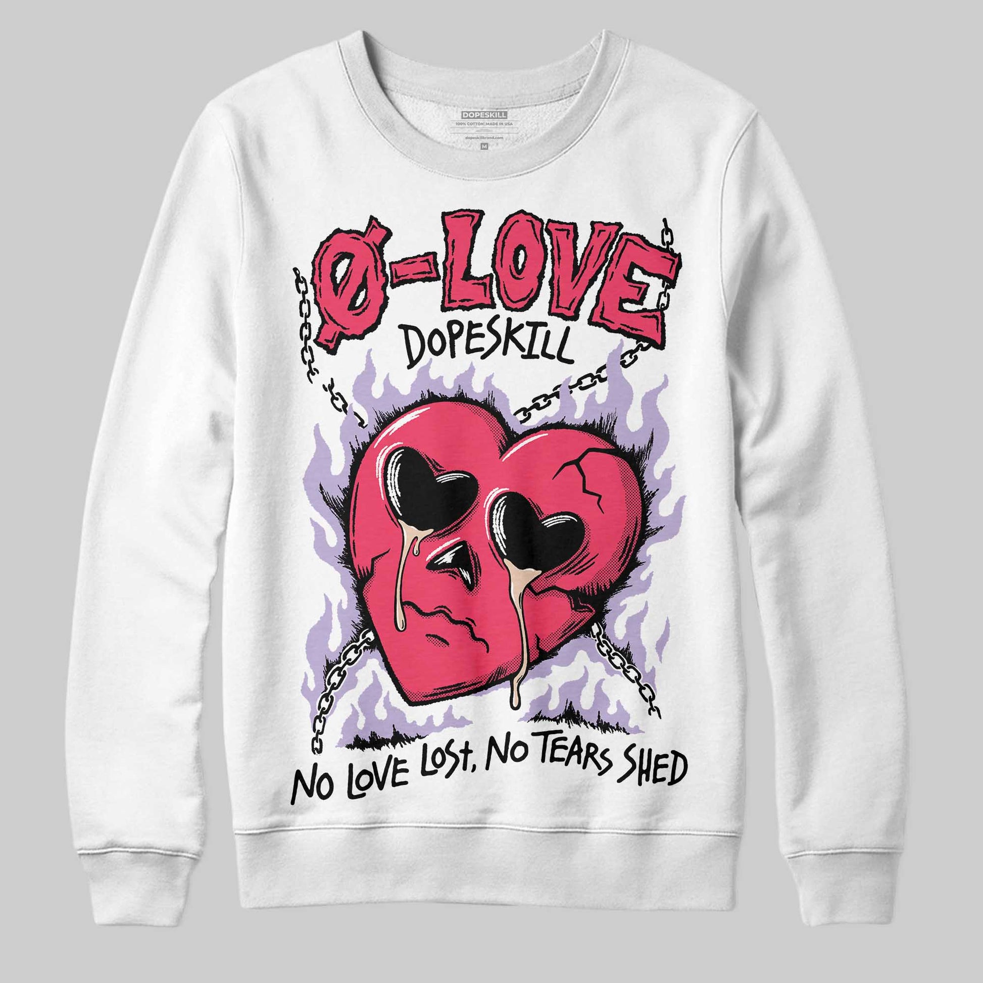 Jordan 5 Low “Peanut Butter Jelly” DopeSkill Sweatshirt Crying Heart Graphic Streetwear - White