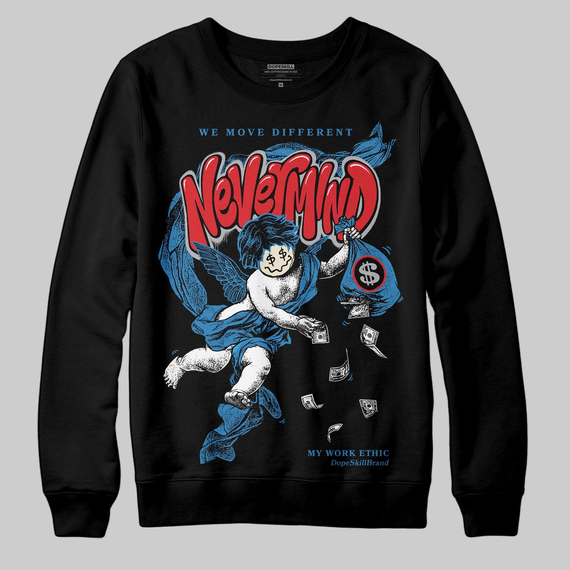 Jordan 3 Retro OG Rare Air DopeSkill Sweatshirt Nevermind Graphic Streetwear - Black