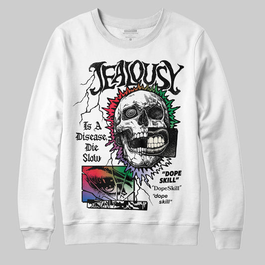 Jordan 11 Retro 285 Atlanta DopeSkill Sweatshirt Jealousy Graphic Streetwear -0 White