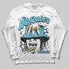 Jordan 11 Retro Gamma Blue (2025) DopeSkill Long Sleeve T-Shirt No Rules Graphic Streetwear - White