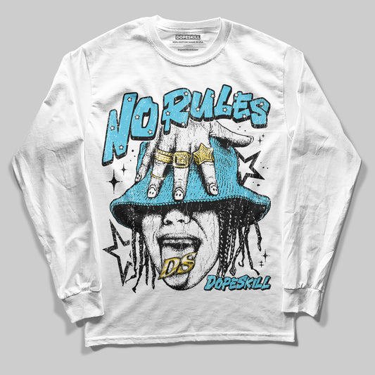 Jordan 11 Retro Gamma Blue (2025) DopeSkill Long Sleeve T-Shirt No Rules Graphic Streetwear - White