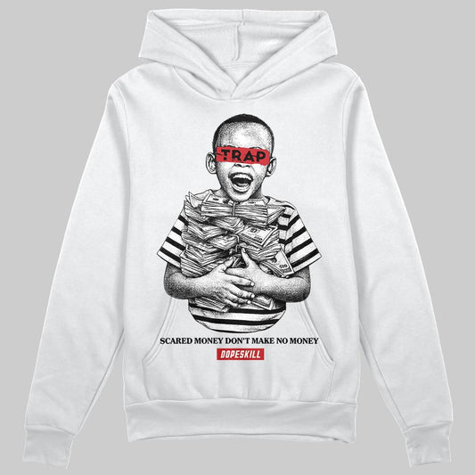 Black and White Sneakers DopeSkill Hoodie Scared Money Don't Make No Money Graphic Streetwear - White 