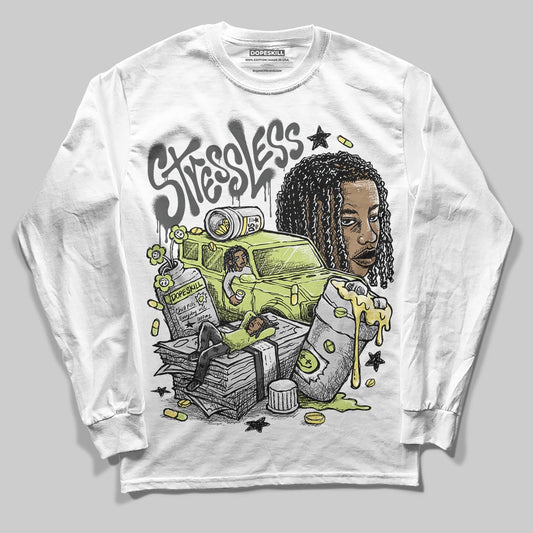 Jordan 4 GS “Light Lemon Twist” DopeSkill Long Sleeve T-Shirt Stressless Graphic Streetwear - White