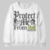 Jordan 4 GS “Light Lemon Twist” DopeSkill Sweatshirt Protect Me From Evil Graphic Streetwear - White