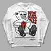 Jordan 14 "Black/White" DopeSkill Long Sleeve T-Shirt Love Kills Graphic Streetwear - White