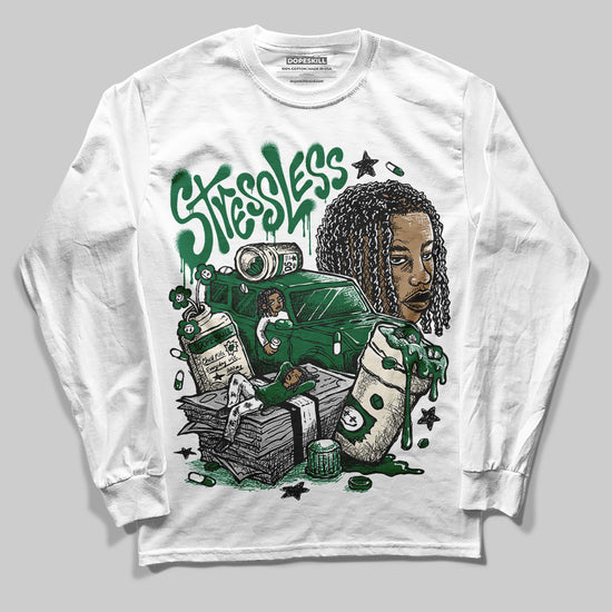 Jordan 13 GS “Pine Green” DopeSkill Long Sleeve T-Shirt Stressless Graphic Streetwear - White