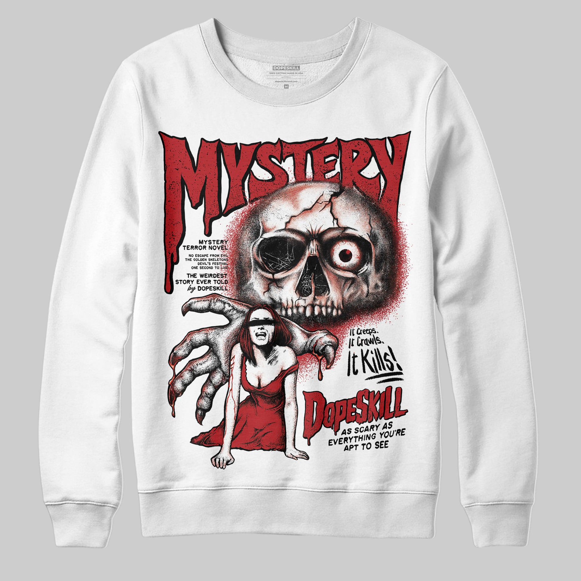 Jordan 12 Retro Flu Game (2025) DopeSkill Sweatshirt Mystery Ghostly Grasp Graphic Streetwear - White
