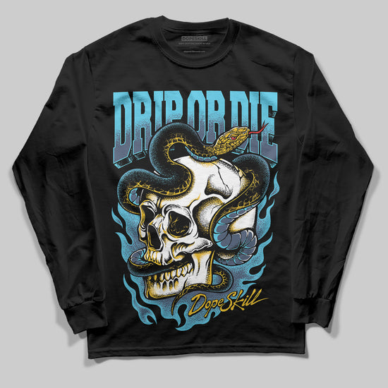 Jordan 11 Retro Gamma Blue (2025) DopeSkill Long Sleeve T-Shirt Drip or Die Graphic Streetwear - black