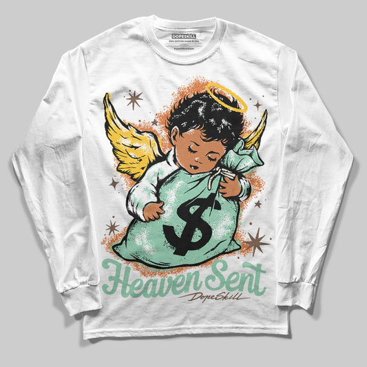 SB Dunk Low Rodeo Tourmaline DopeSkill Long Sleeve T-Shirt Heaven Sent Graphic Streetwear - White