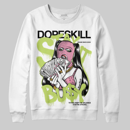 Chase B x Travis Scott x Jordan Jumpman Jack DopeSkill Sweatshirt Stay It Busy Graphic Streetwear - White
