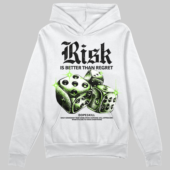 Neon Green Sneakers DopeSkill Hoodie Risk Is Better Than Regret Graphic Streetwear - White